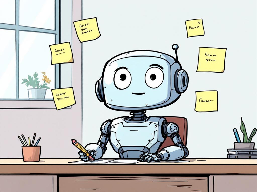 IA apprenant avec des post-its